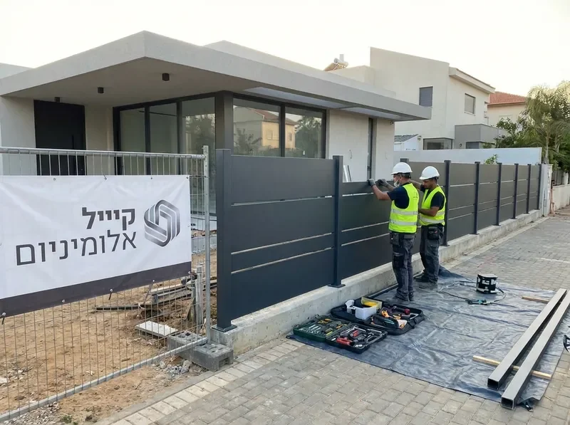 התקנת גדר אלומיניום מודרנית